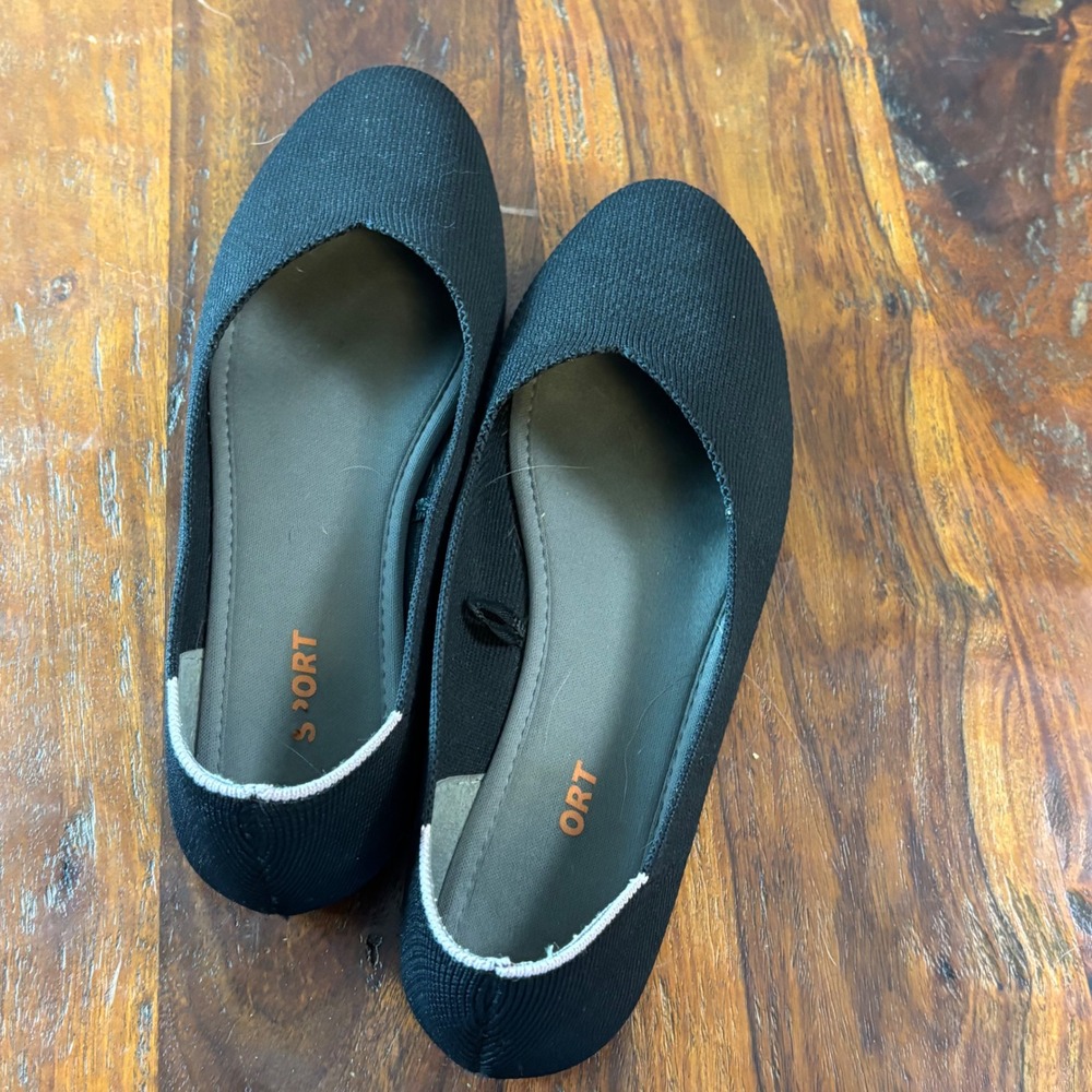 JSport by Jambu Doreen Black Knit Ballet Flats Womens Size 6M S4DOR01